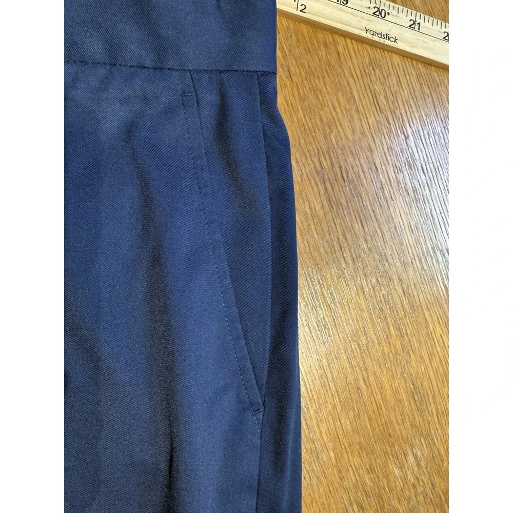 Brooks Brothers Dress Pants 35x30 Navy Stretch Flat Front Golf Mens Performance
